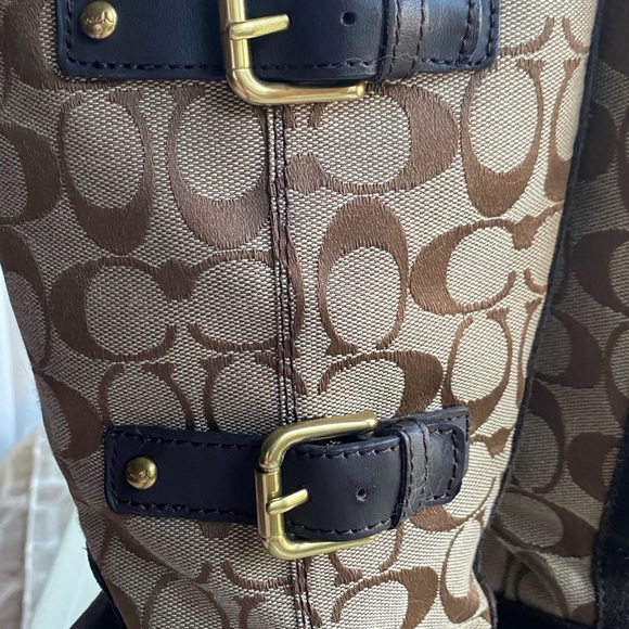 Coach Tinah Khaki Boots Size 6M - Picture 8 of 9